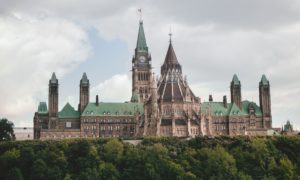 The Canadian parliament buildings in Ottawa