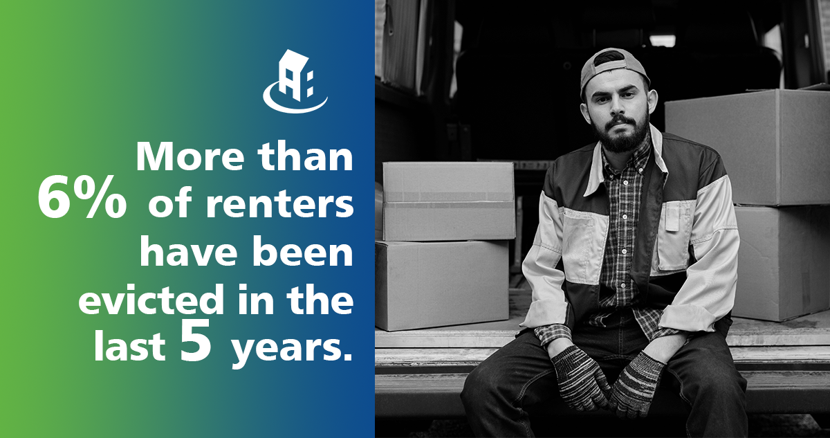 More than 6% of renters have been evicted in the last 5 years