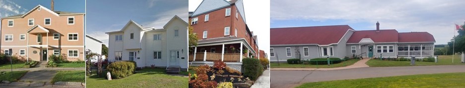 A collage of 4 PEI housing co-ops