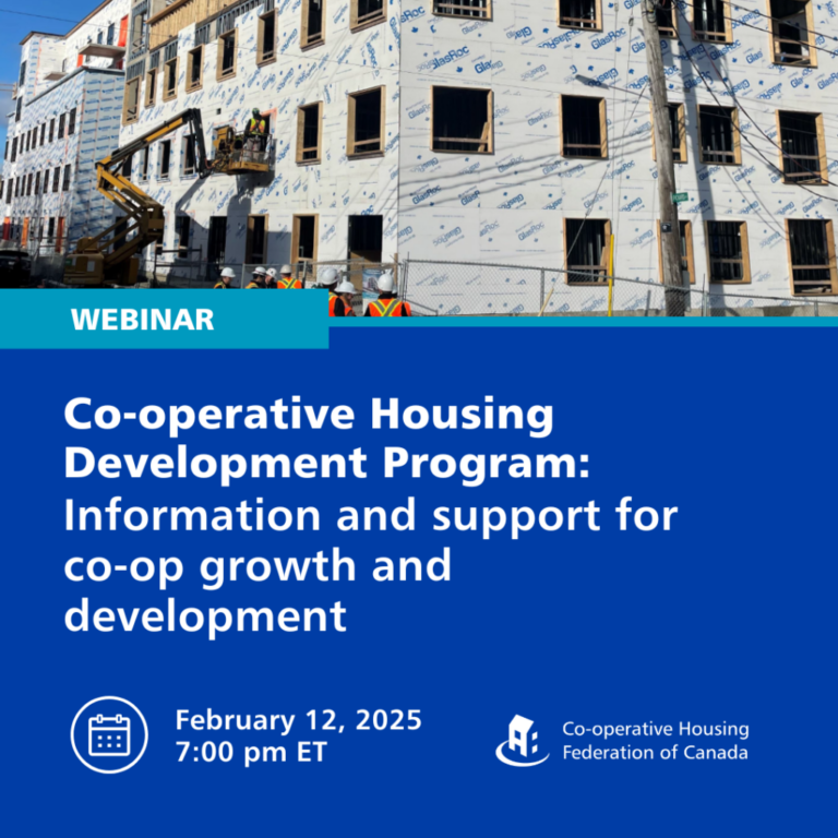 WEBINAR: Co-operative Housing Development Program – Information and support for co-op growth and development