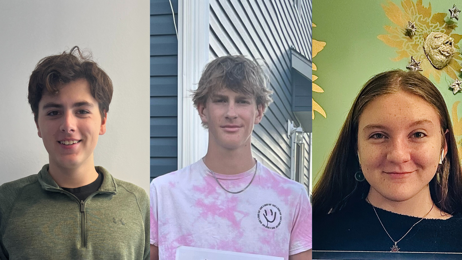 Three teenagers are shown in separate vertical panels: a boy in a green zip-up, a boy in a pink tie-dye shirt, and a girl with long brown hair by a green wall—highlighting the diversity found in co-operative housing supported by CHF Canada.
