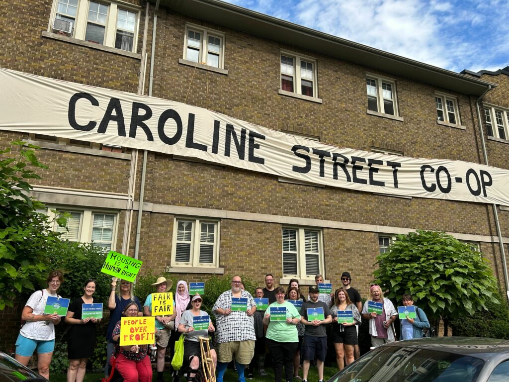 Tenants rally in Hamilton to convert rental building to a co-op